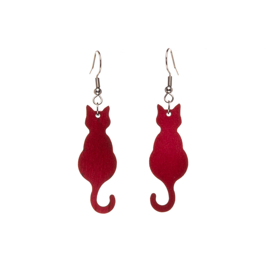 Sitting cat tree earrings (Steel 316L)