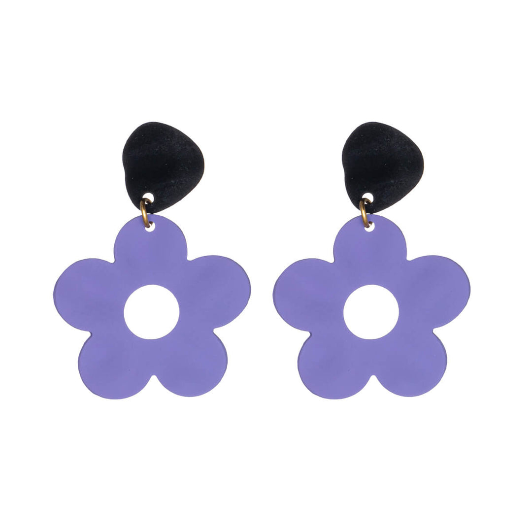 Two-tone flower earrings