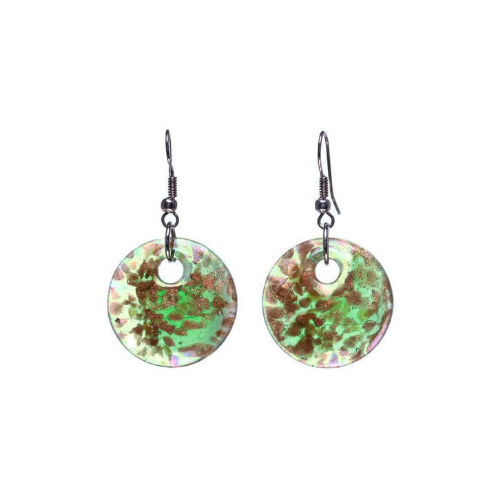 Sparkling decorative glass bead earrings