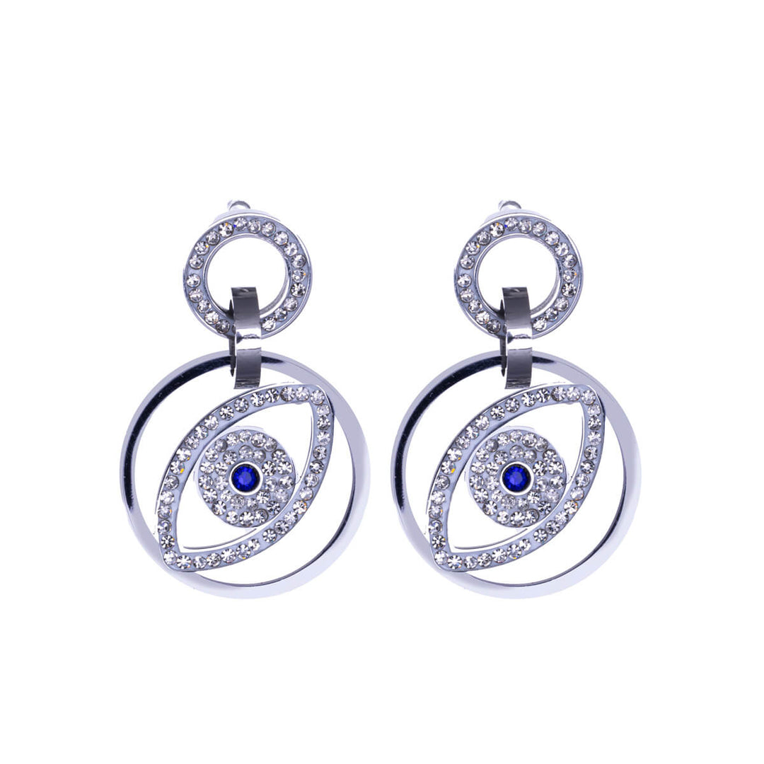 Evil eye dangling earrings (Steel 316L)