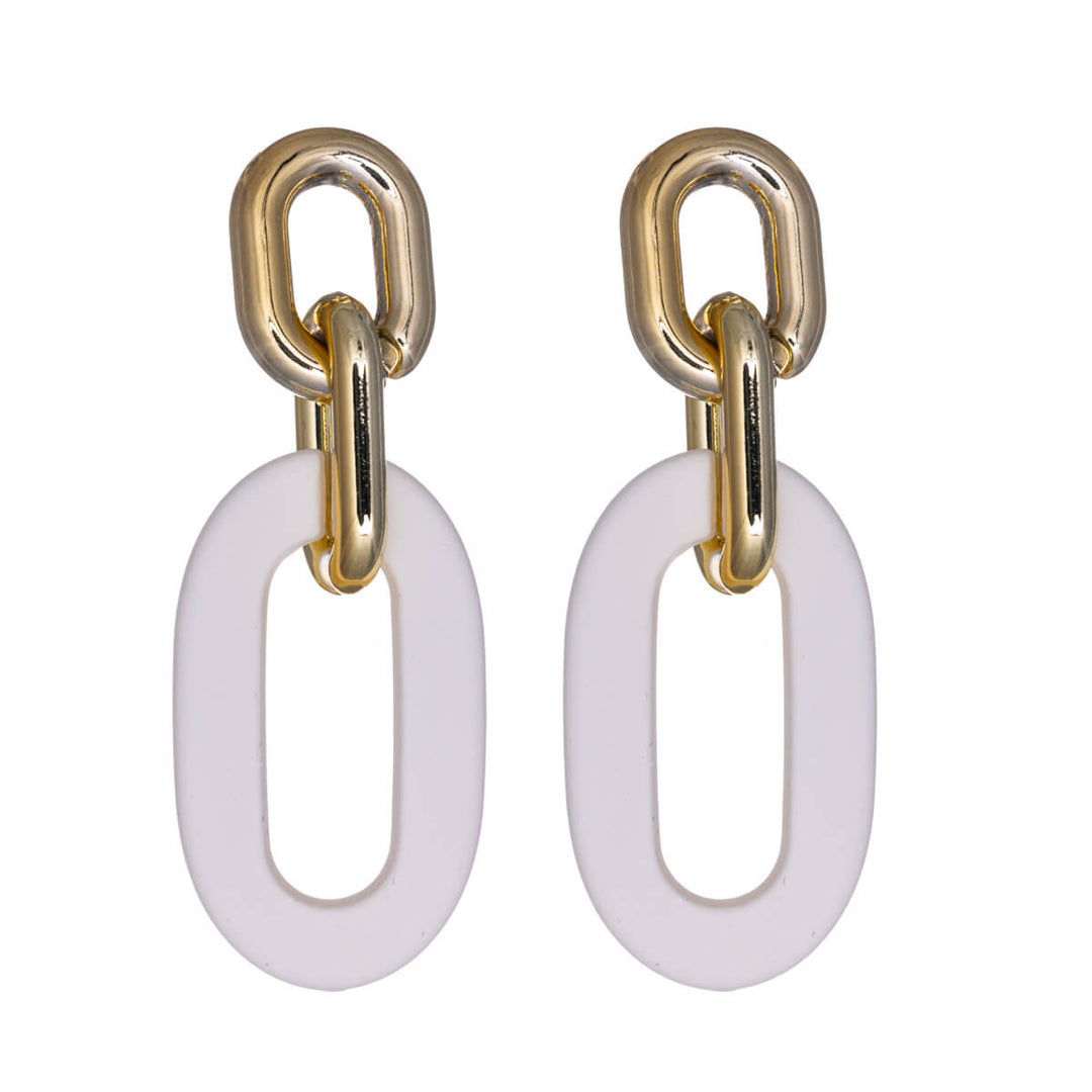 Hanging cable chain earrings