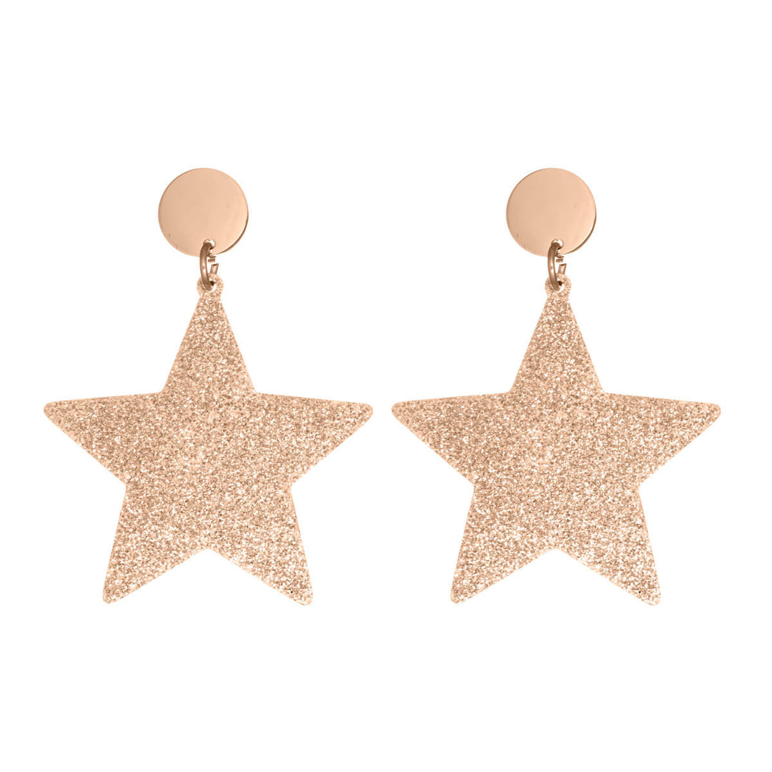 Hanging star earrings (Steel 316L)