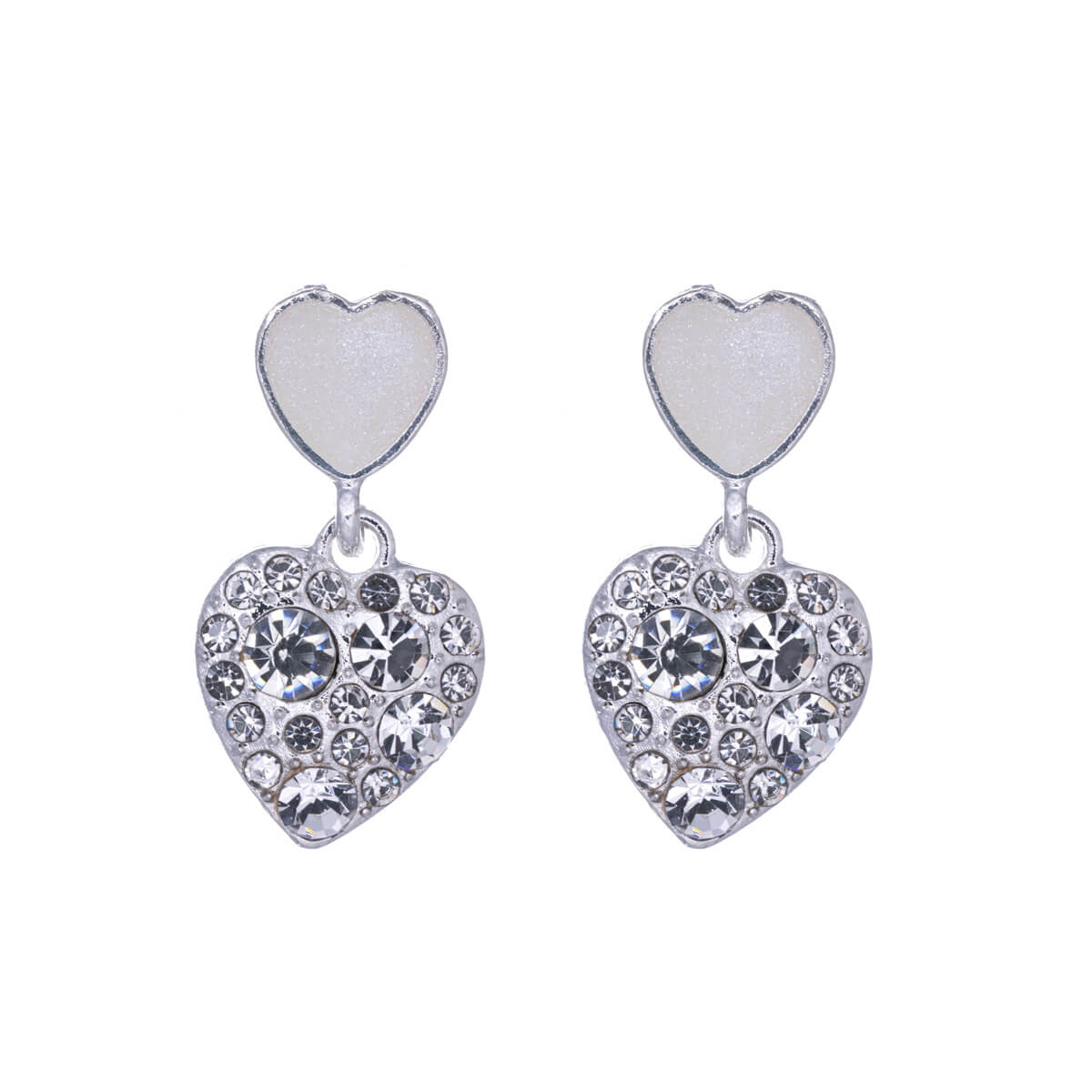 Sparkling heart earrings