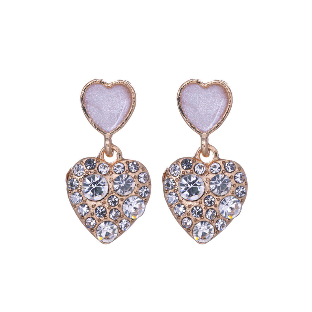 Sparkling heart earrings