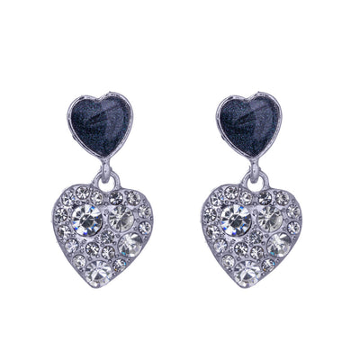 Sparkling heart earrings