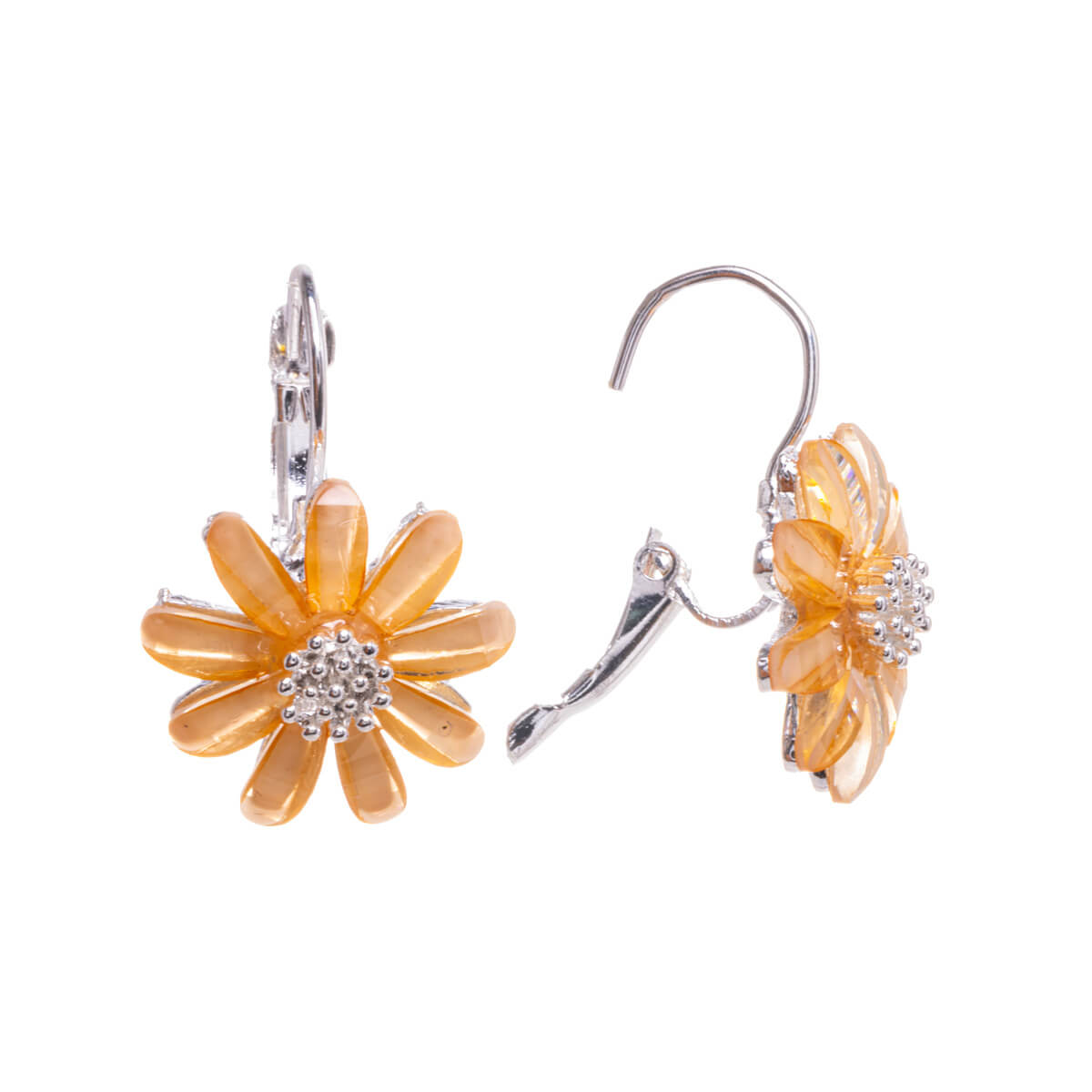 Hanging flower earring with hook