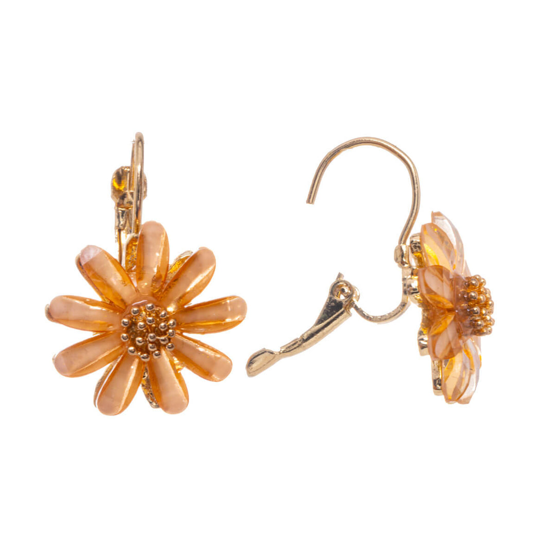 Hanging flower earring with hook