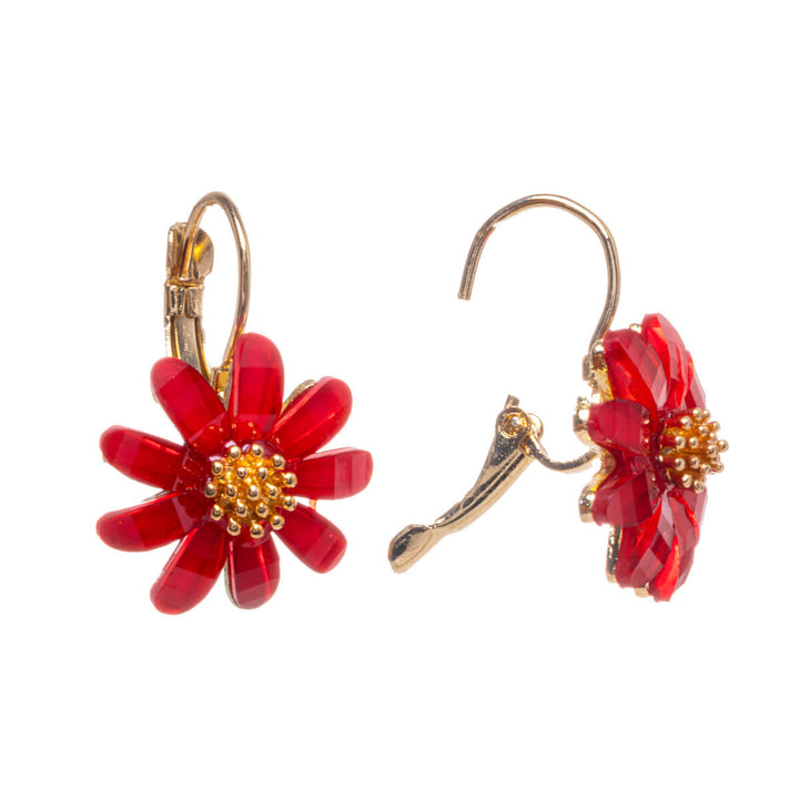 Hanging flower earring with hook