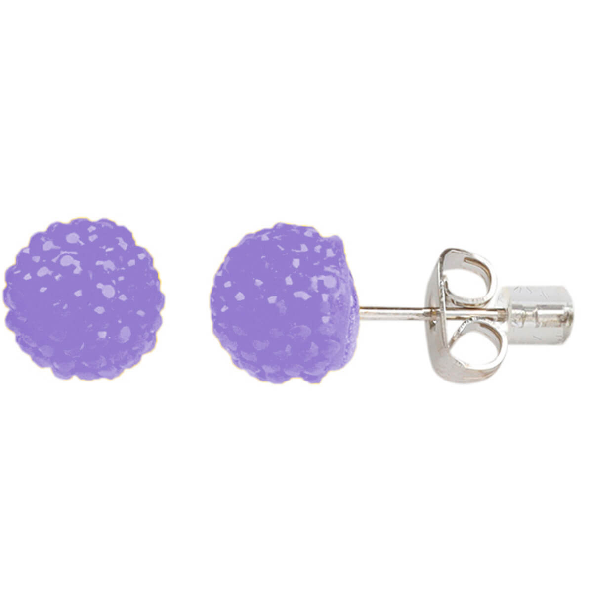 Shiny ball earrings 8mm