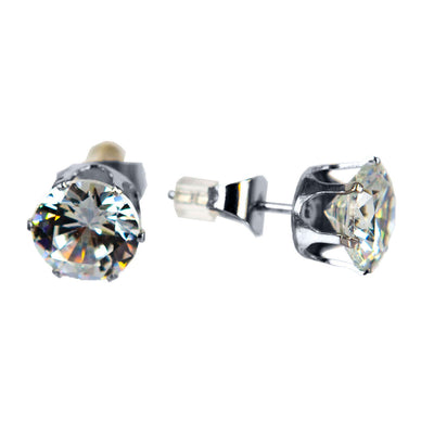 Glass stone earrings 5mm