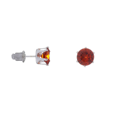 Glass stone earrings 7mm
