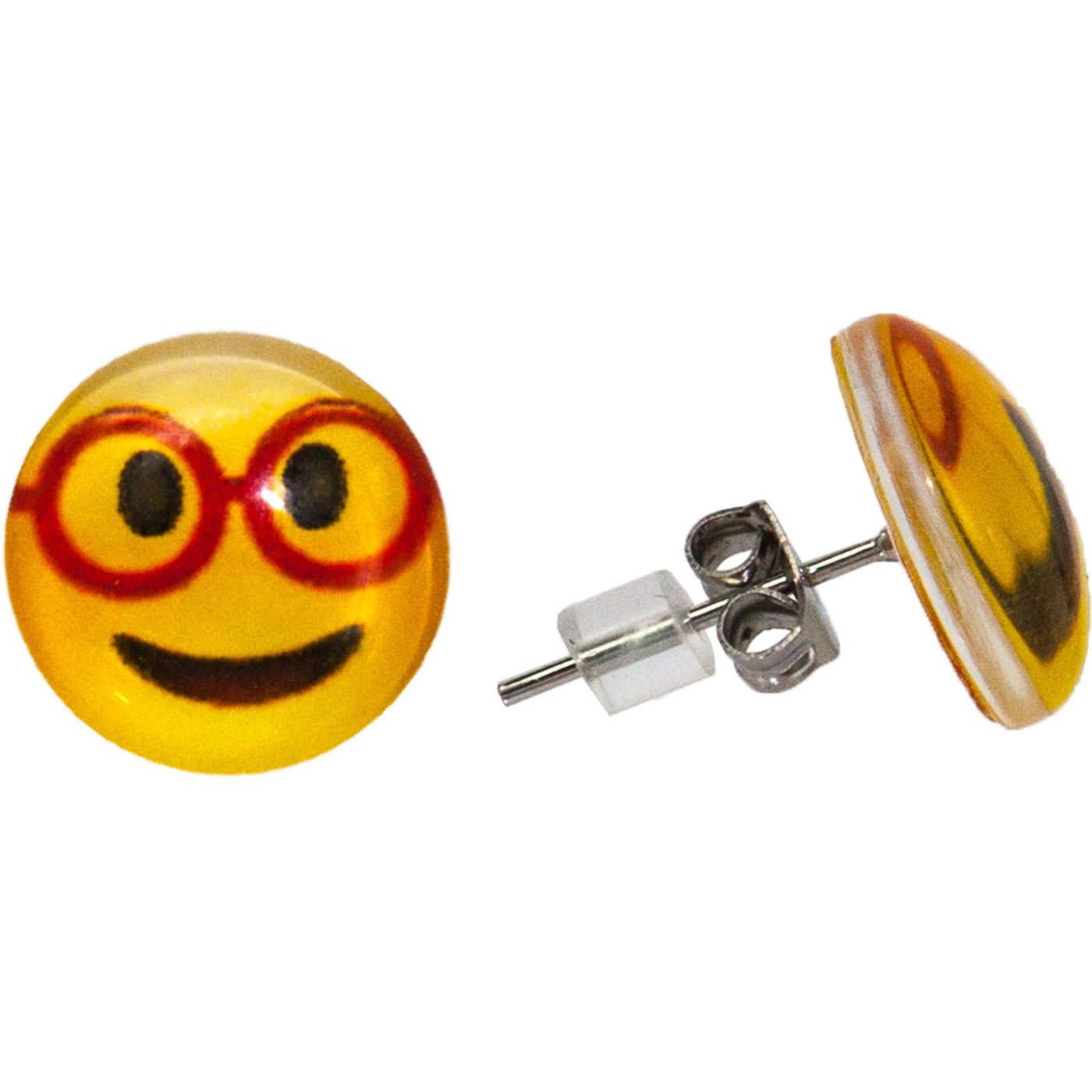 Emoji nerd earrings