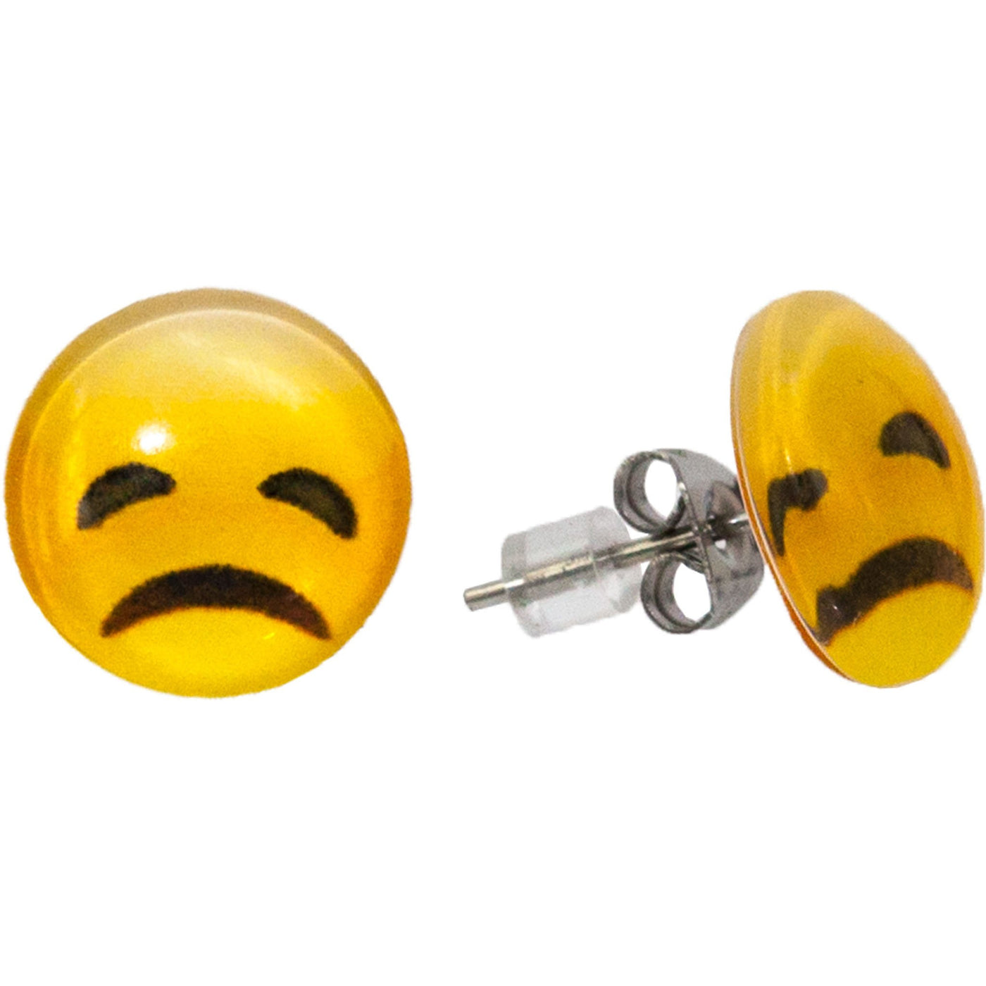 Emoji disappointed earrings 1.2cm