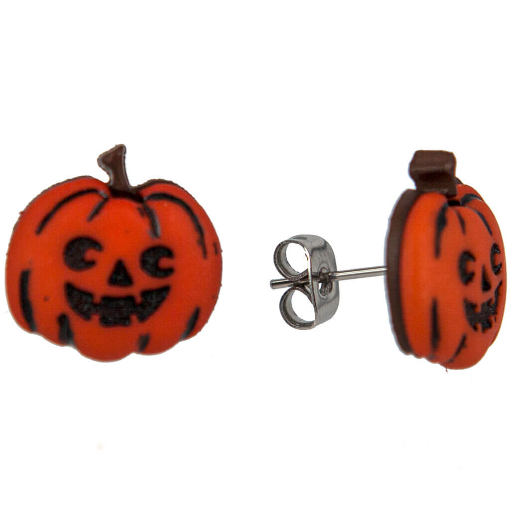 Laughing pumpkin earrings
