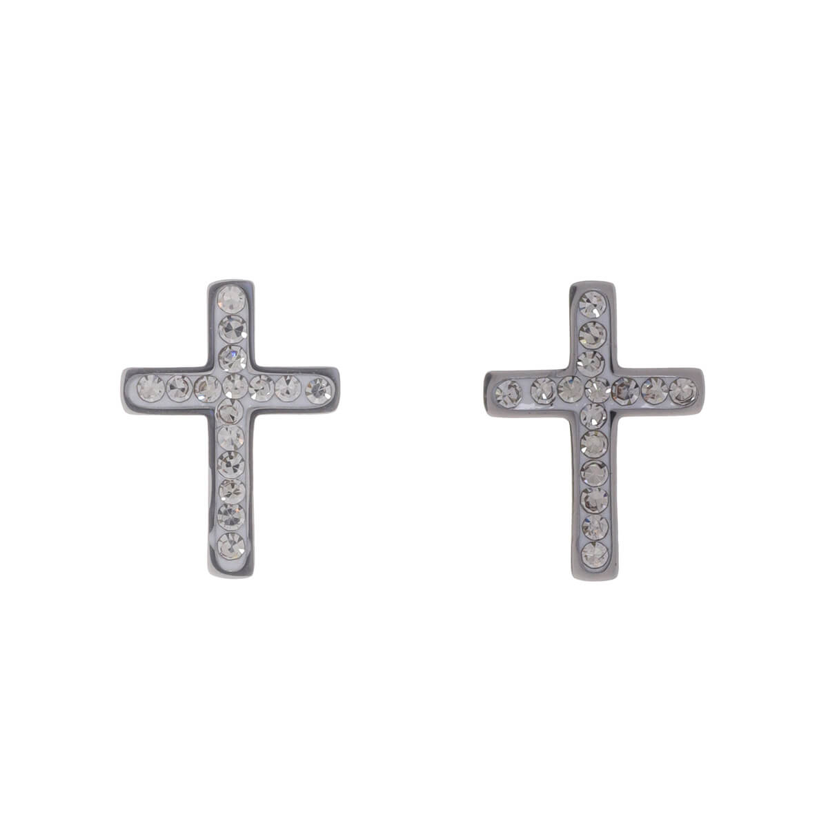 Steel small cross earrings (steel 316L)