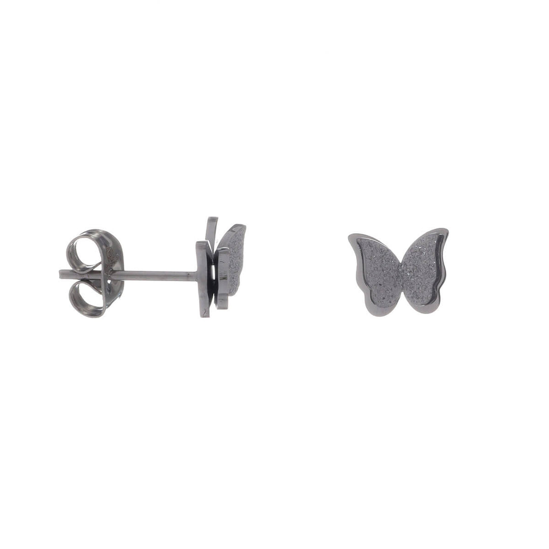 Steel butterfly earrings 8mm (steel 316L)