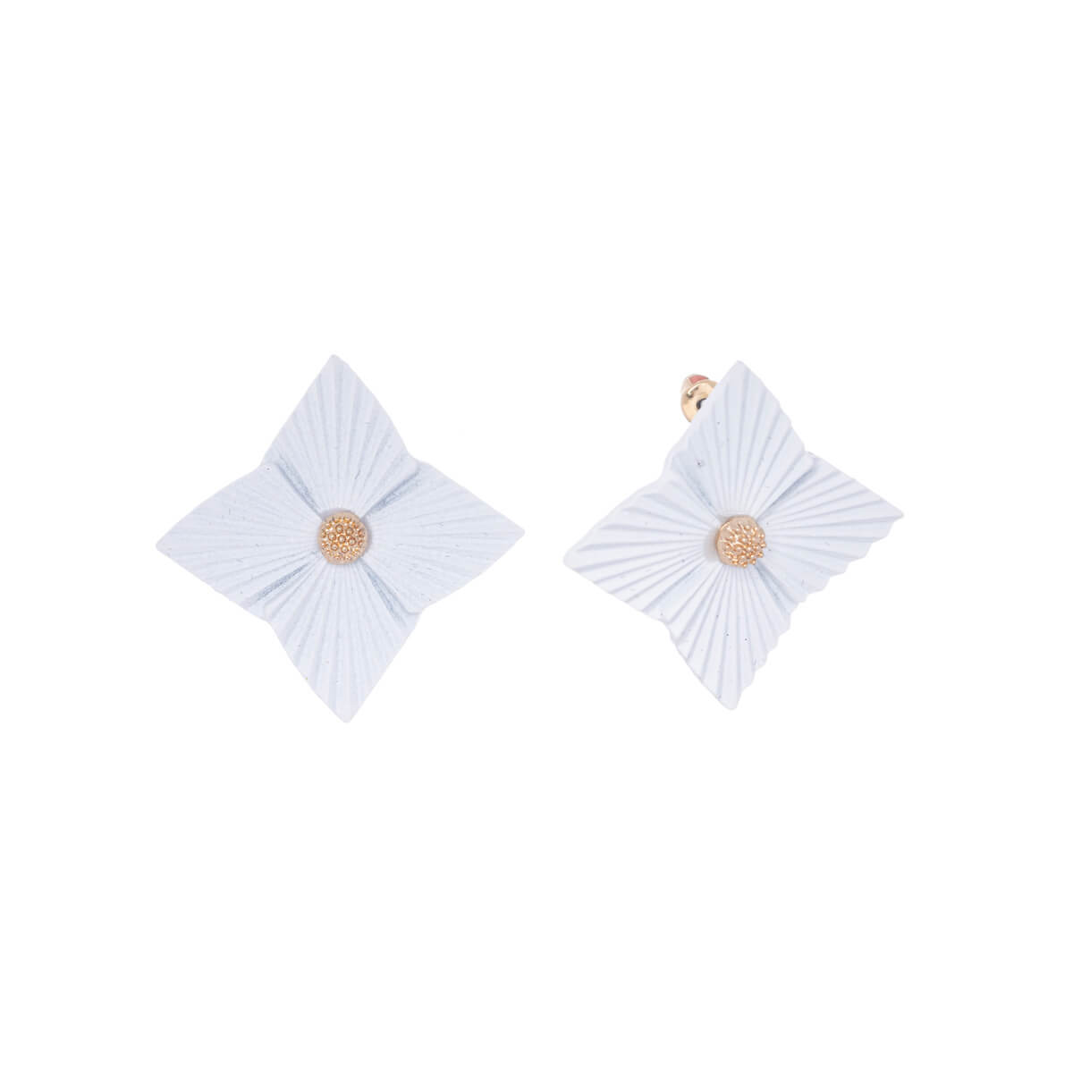 Angular flower earrings