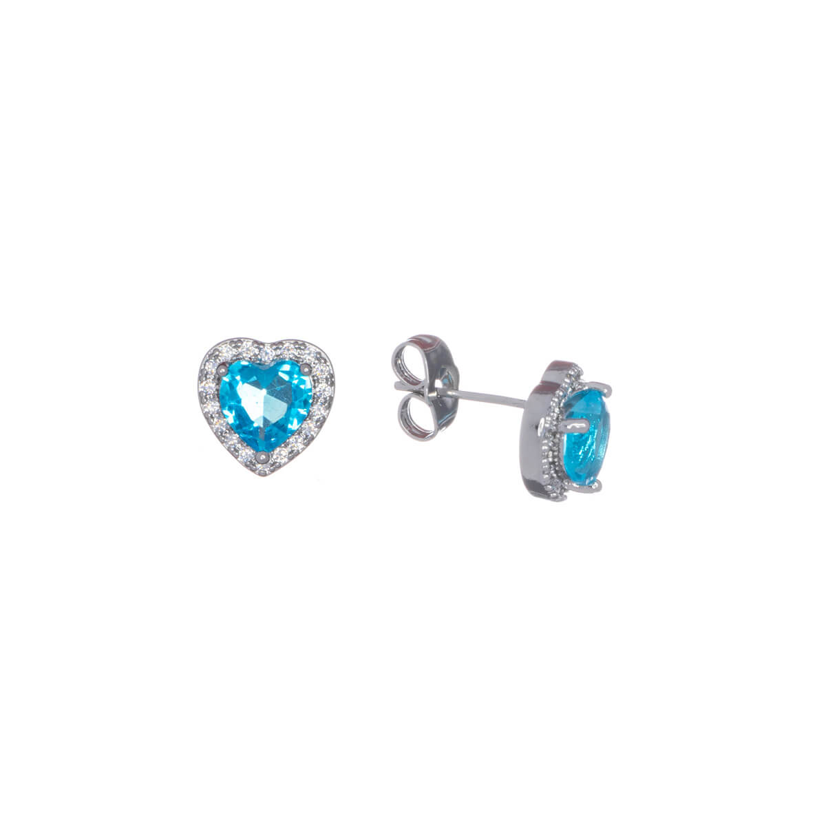 Zirconia heart earrings