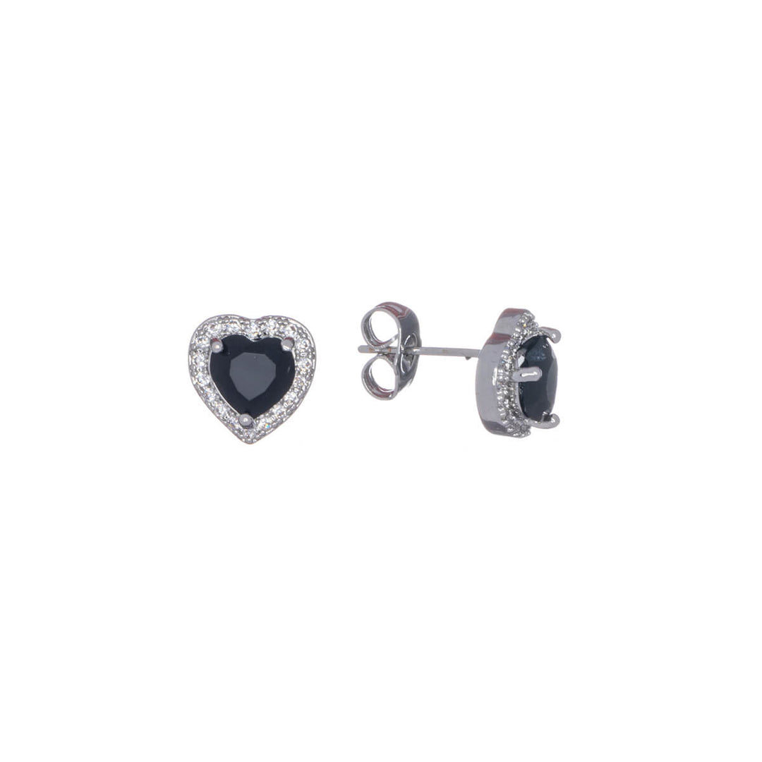 Zirconia heart earrings