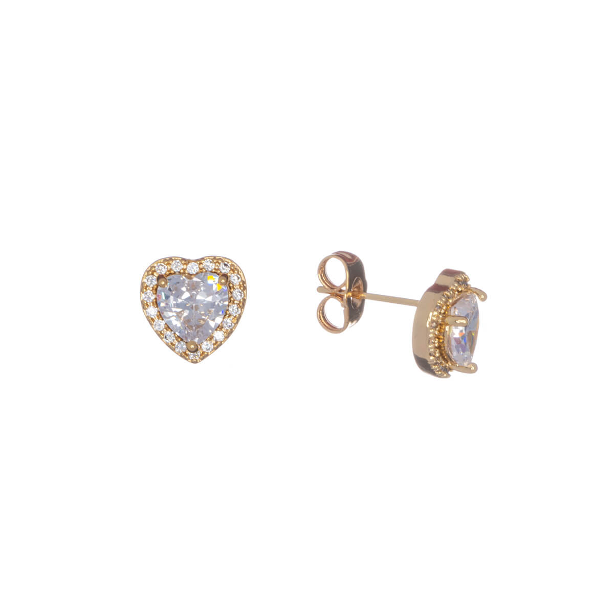 Zirconia heart earrings