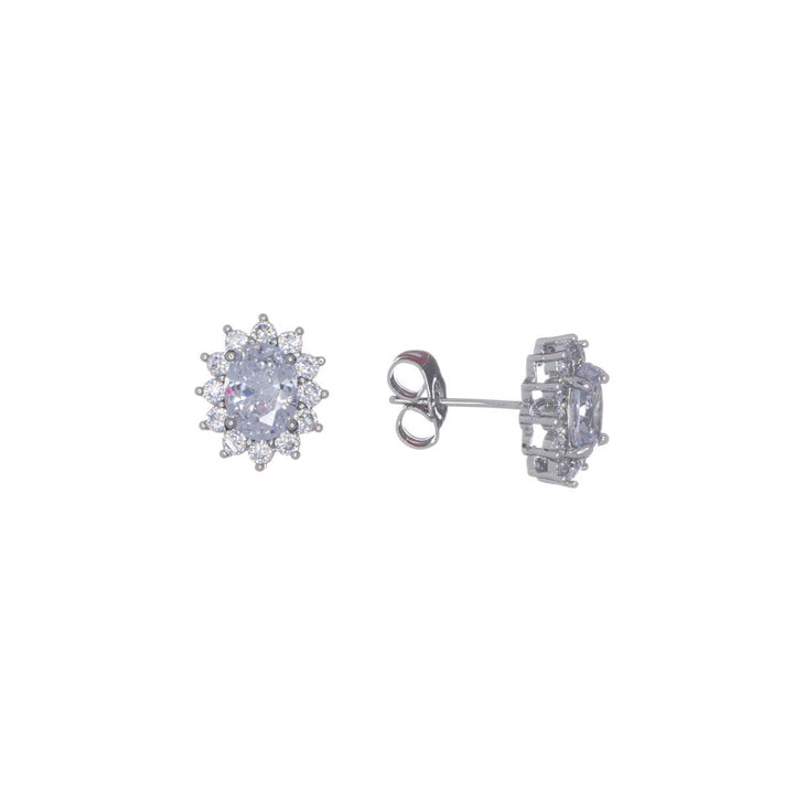 Ovals zirconia earrings