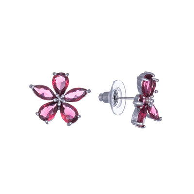 Zirconia flower earrings