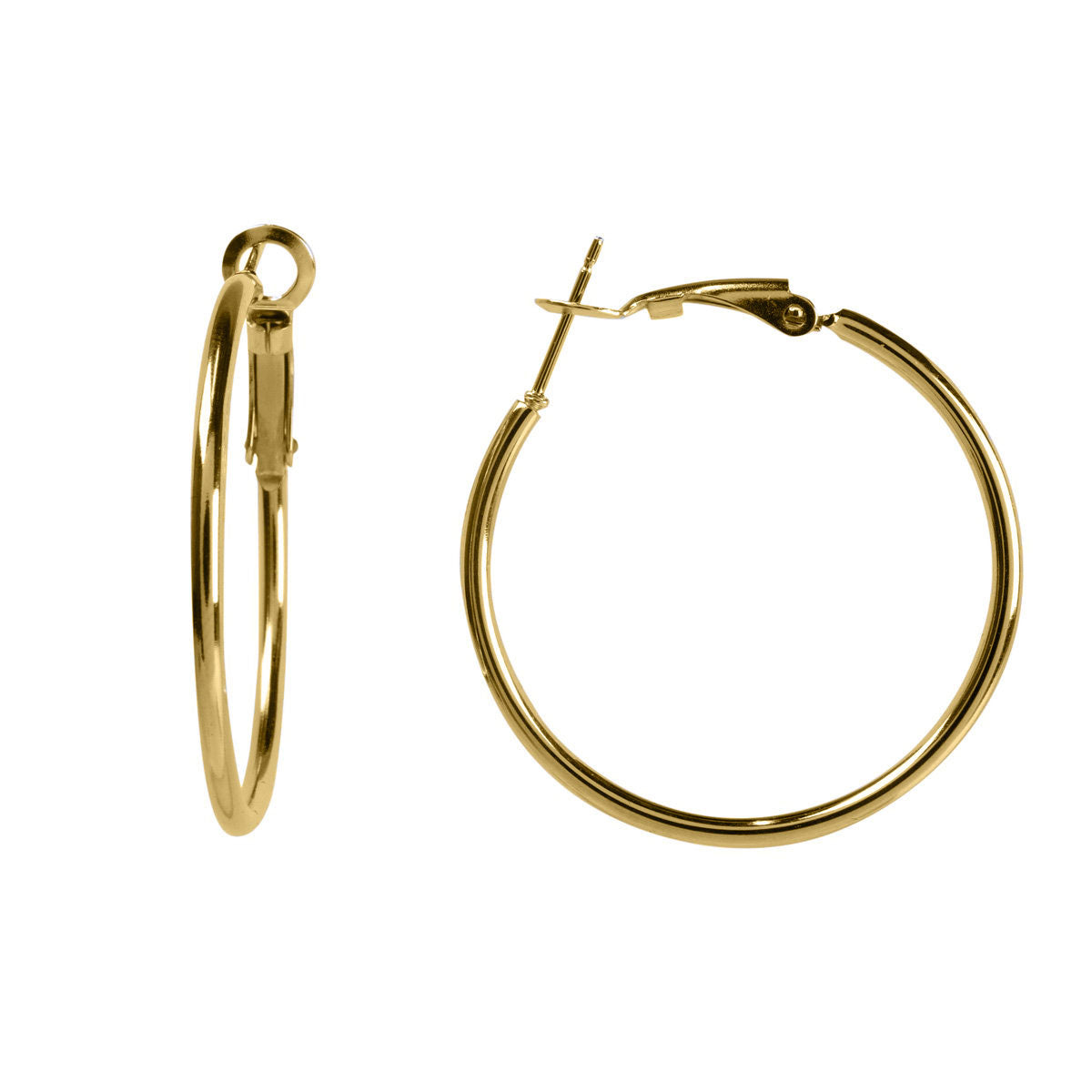 Steel earrings 3,5cm 2mm