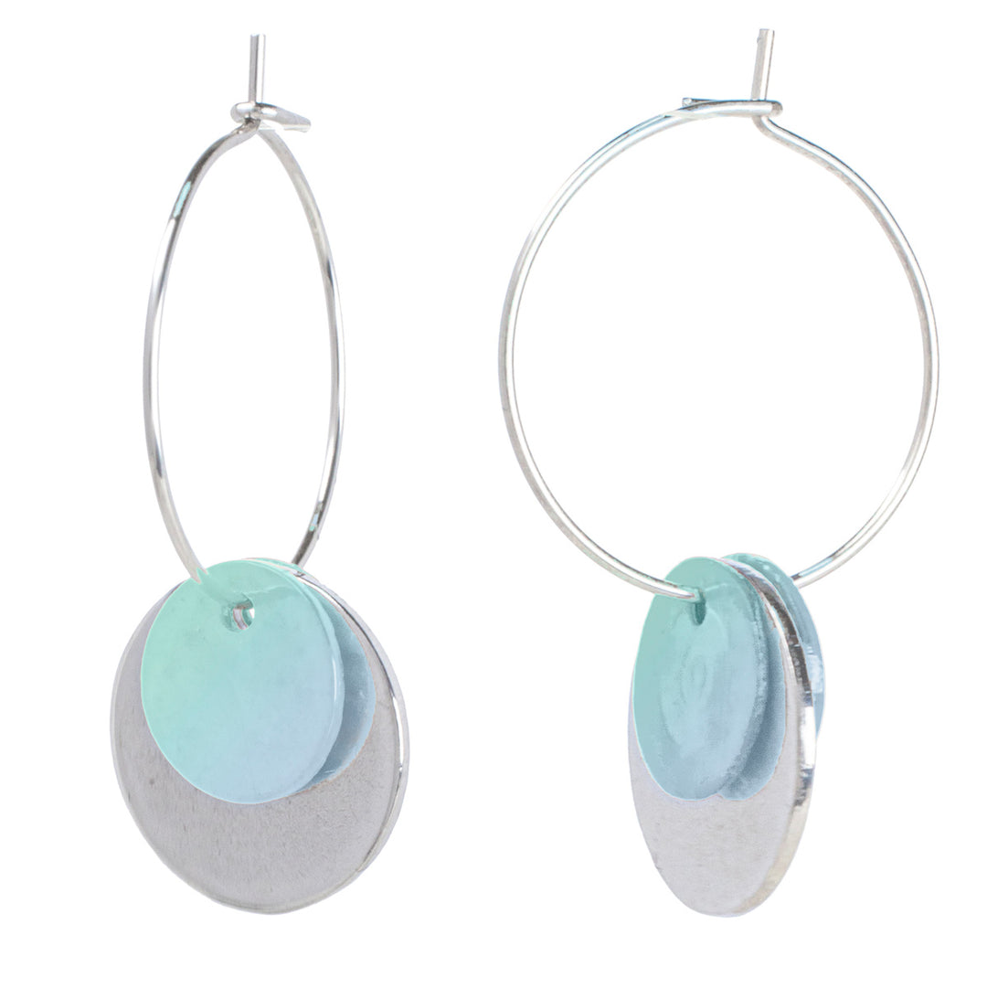 Ring earring shell pendant (steel 316L)