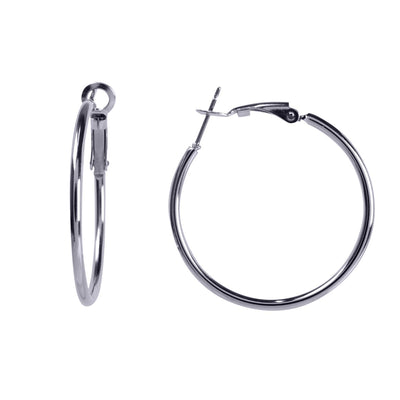 Steel earrings 4cm 2mm