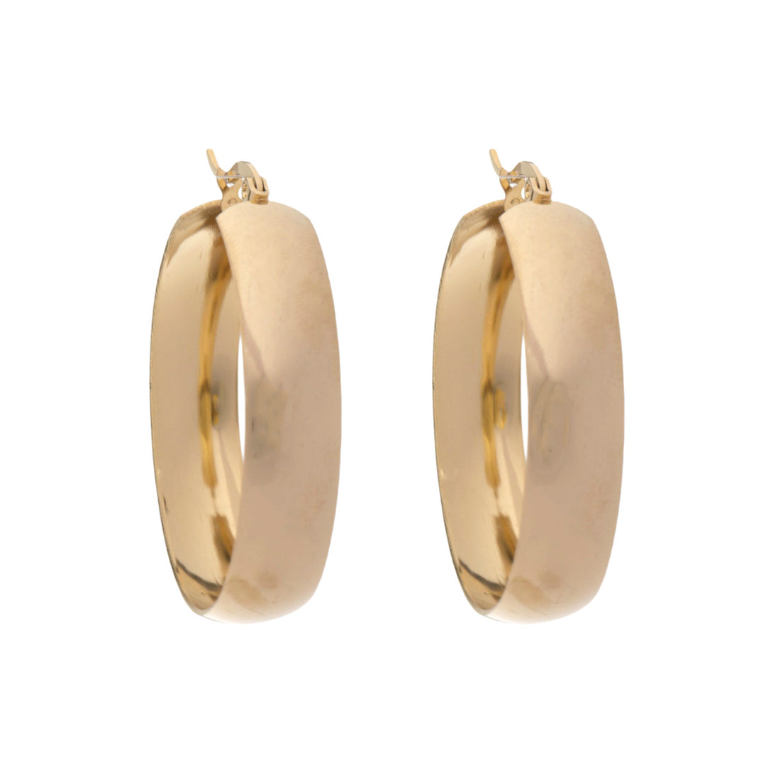 Wide steel ring earring 0,9cm ø4cm