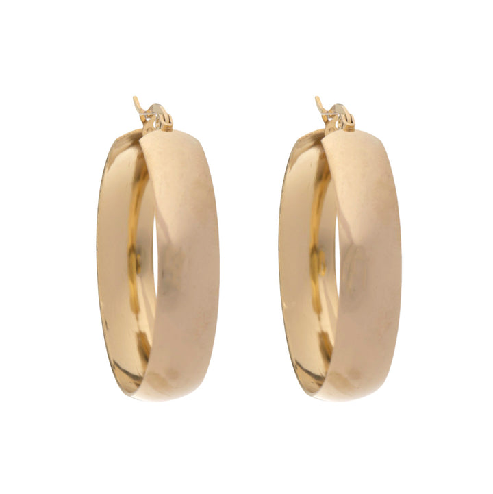 Wide steel ring earring 0,9cm ø4cm