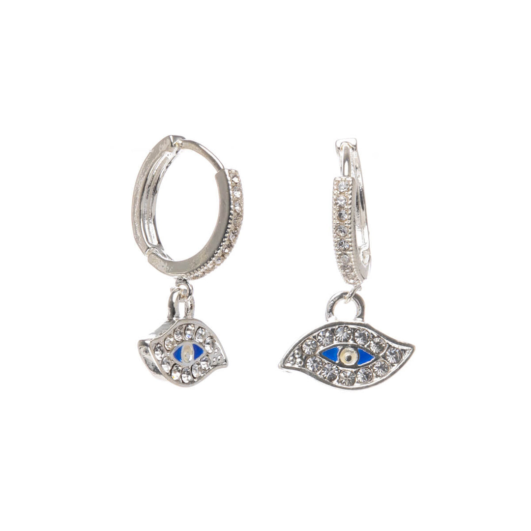 Sparkling evil eye earrings