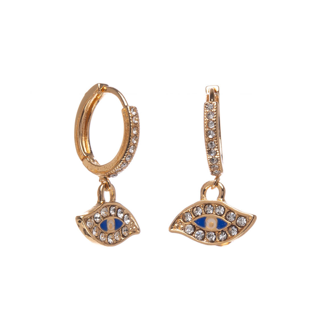 Sparkling evil eye earrings