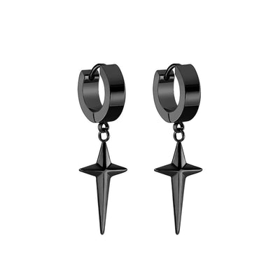 Star pendant earrings earrings (Steel 316L)