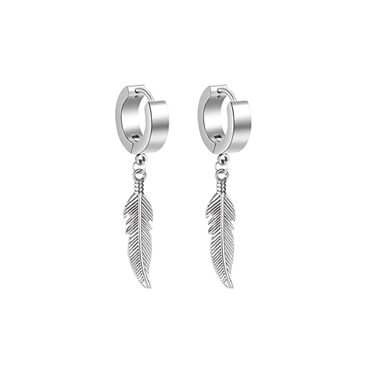 Fob pendant earrings chain earrings (Steel 316L)