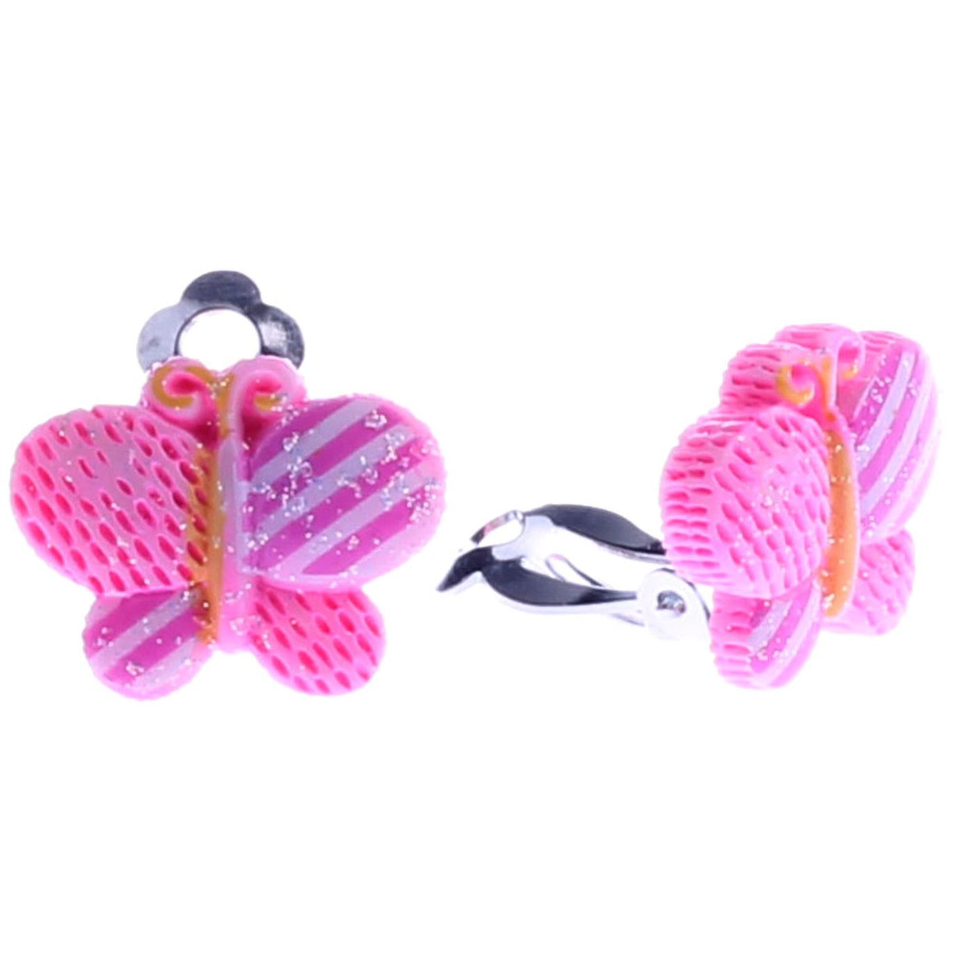 Butterfly clip earrings