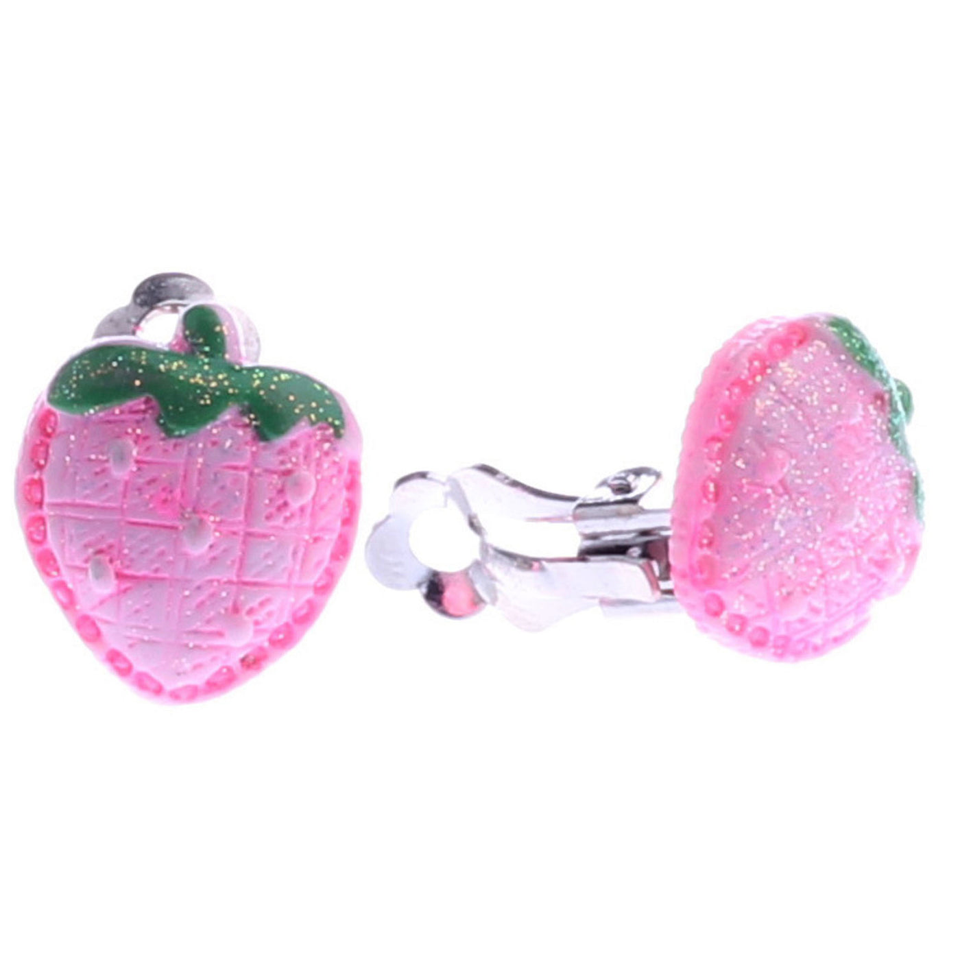 Strawberry clip earrings