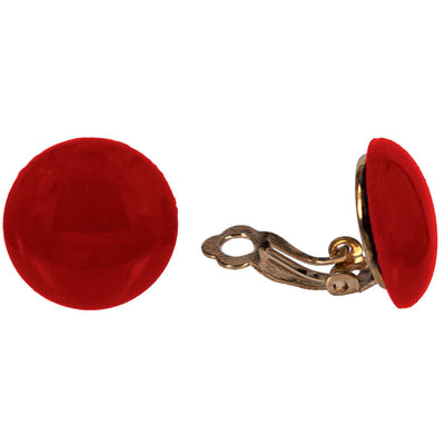Clip earrings flat button 1.7cm