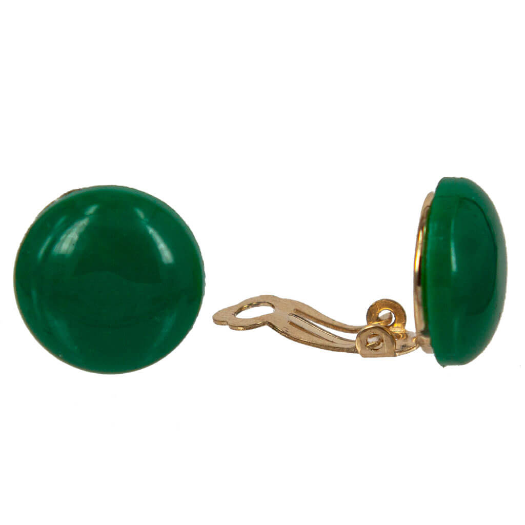 Clip earring flat button 1.6cm