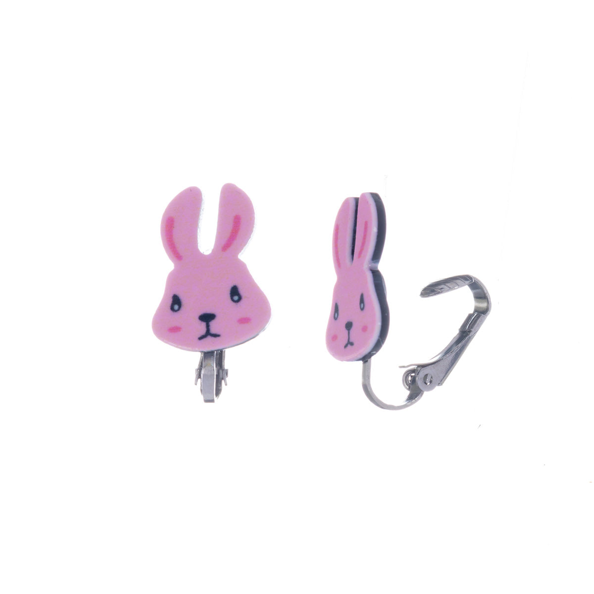 Children's bunny clip earrings