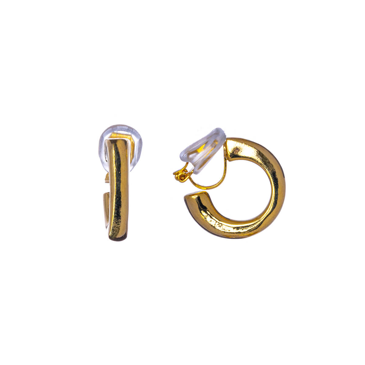 Gold plated earrings clip earrings 2,1cm