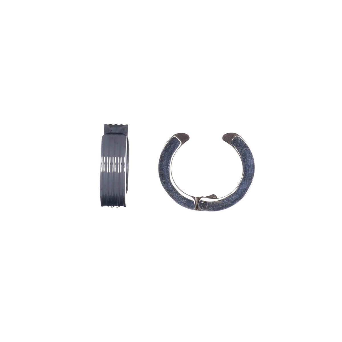 Ring clip earrings 4mm (steel 316L)