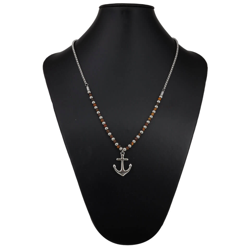 Steel anchor necklace