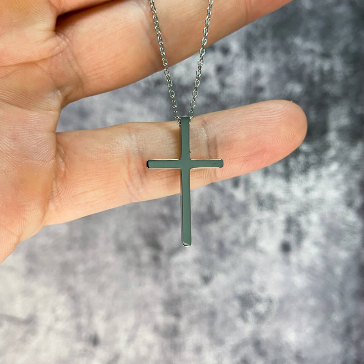 Steel cross necklace 50cm (steel 316L)