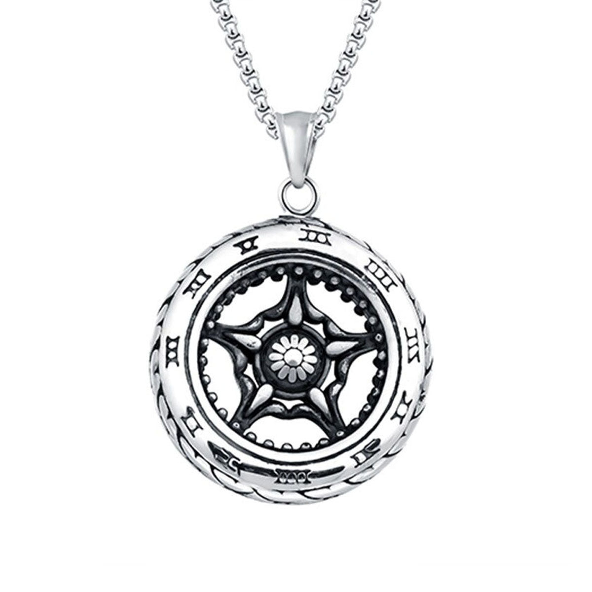 Round pendant necklace 60cm (steel 316L)