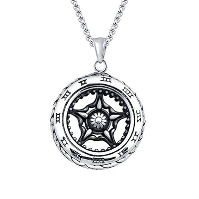 Round pendant necklace 60cm (steel 316L)