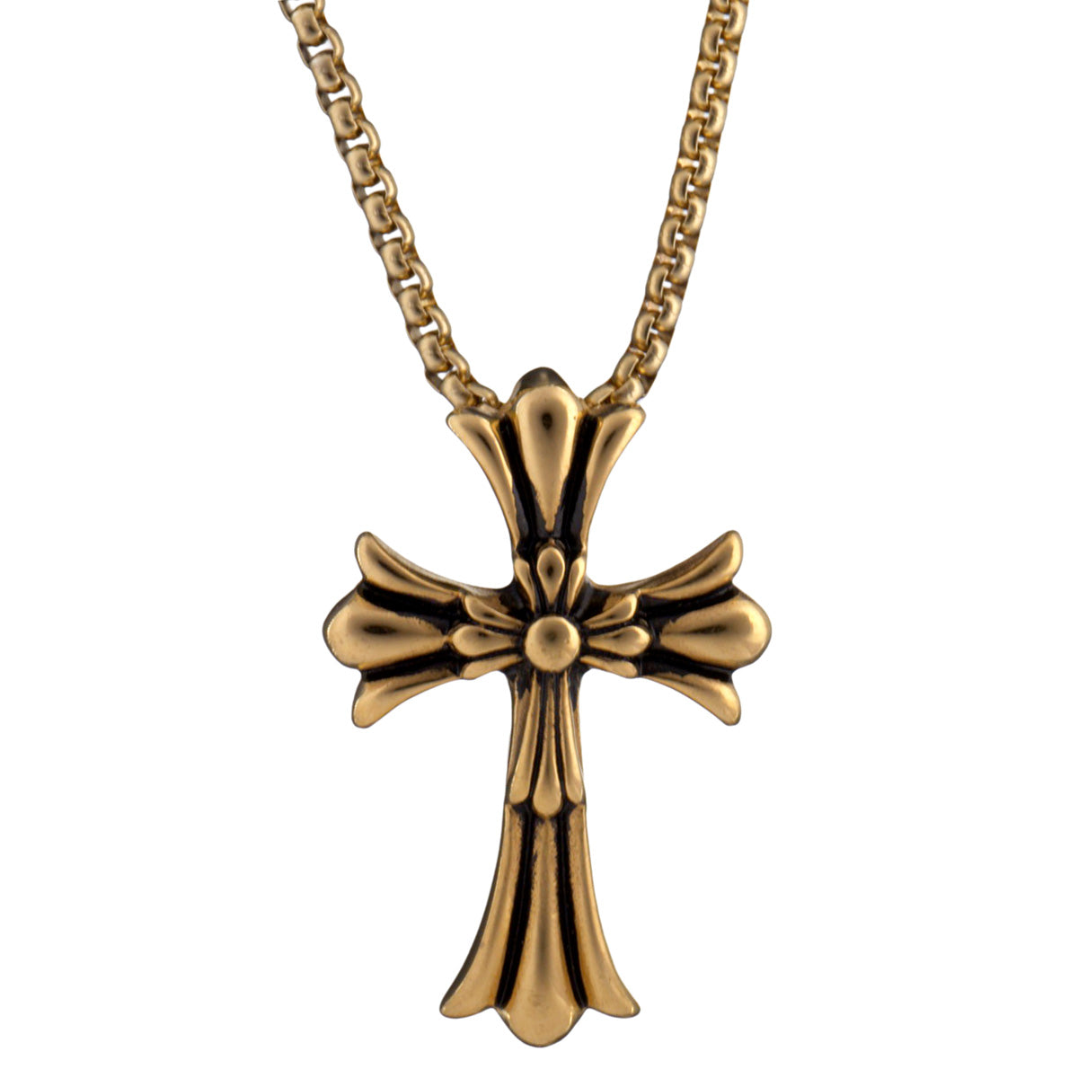 Cross pendant necklace 60cm (steel 316L)