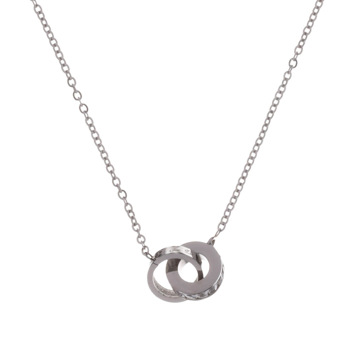 Sparkling circle pendant necklace (Steel 316L)