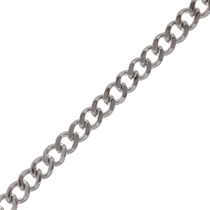 Wide armoured chain steel necklace 45cm +5cm