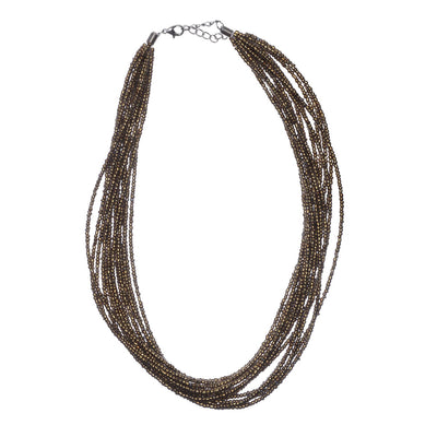 Multi -row pearl necklace 46cm